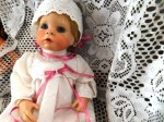 porcelain baby doll white gown top